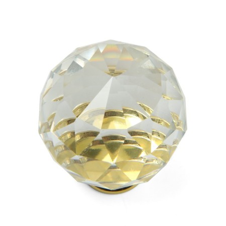 Handle button Cappio "Diamond", glass, d = 40 mm-2