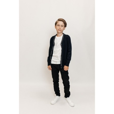 Jumper for boys, height 164-170 cm, dark blue color-7