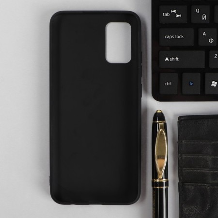 Pero cover for Samsung A02S, silicone, black-1
