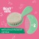 Soft comb, a comb and a scallop with a sheep's wool pile, mint color