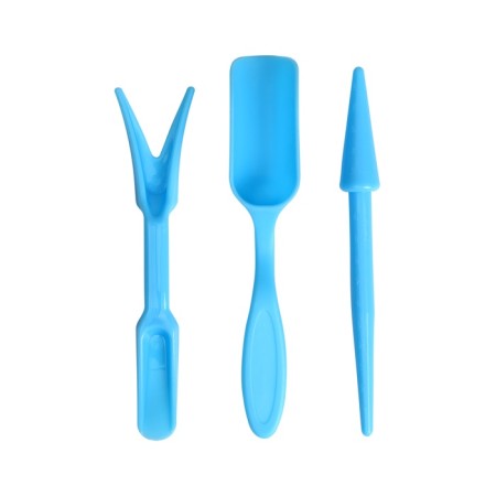 Set of planting tools, 4 items: scapula, fork, cone, glass, color mix, Greengo-11