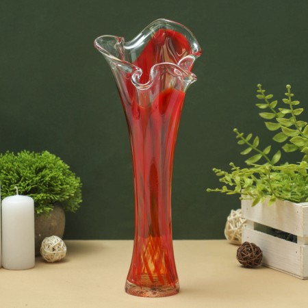 VAZA "Wave" 28 cm, red-Margance