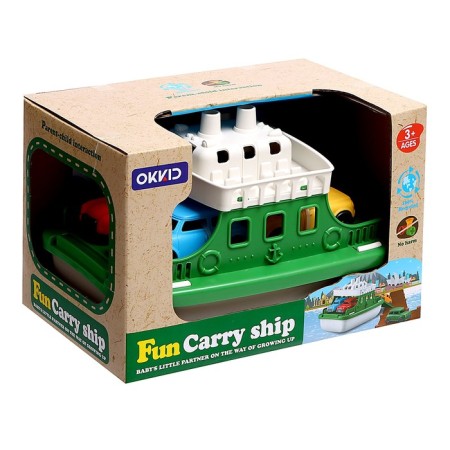 Ferry with cars, green color-13