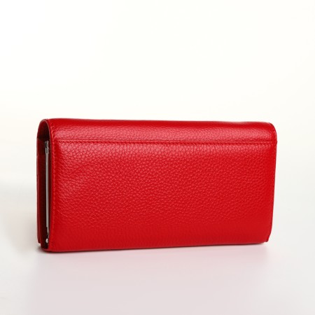 Women's wallet on magnet, red color-1
