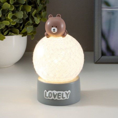 Nightmare "Bear" LED from batteries gray 6x6x10 cm Risalux-1