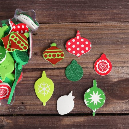 Decor for adhesive arts "New Year's toys", set of 94 pcs., Mix-2