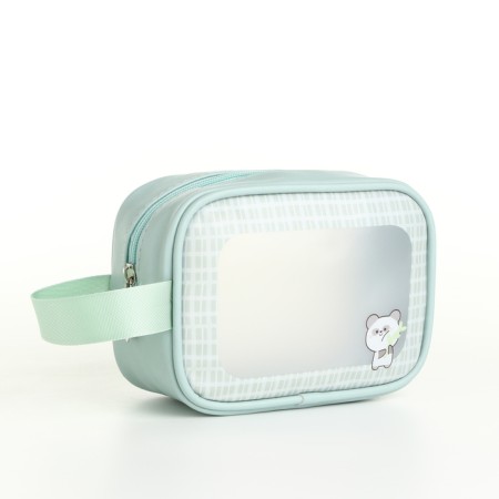 Lightning cosmetic bag, green color