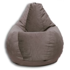 The pear-pear chair is positive Lovely, size xxxl, diameter 110 cm, height 145 cm, velor, color light brown