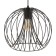 Lamp Bayerlux "ball" E27 40W black 30x30x30-130cm