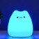 Nightlight "Antistress Cyakish Kitten" Led RGB from batteries 3AAA 9.5x9.5x10.5 cm Risalux