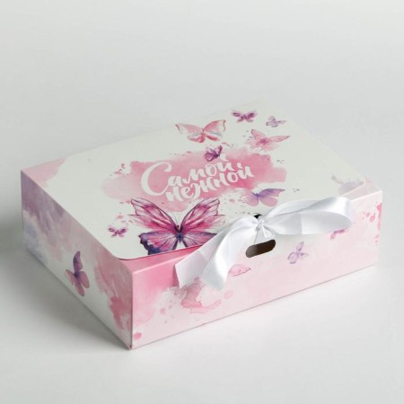 Gift box, packaging, "tender", 16.5 x12.5 x5 cm-1