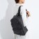 Women's backpack made of artificial leather with lightning, 3 pockets, color gray color