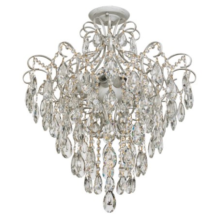 Sorrento chandelier, 10x60W E27, gold-white color