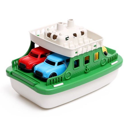 Ferry with cars, green color-2