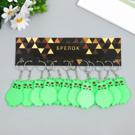 Keychain plastic reflective catfote "cat" 4.3x6.5 cm-2