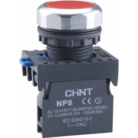 CHINT 667114 control button, without backlighting, IP65, red color