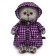 Soft toy "Basik", in a checkered cloak, 25 cm
