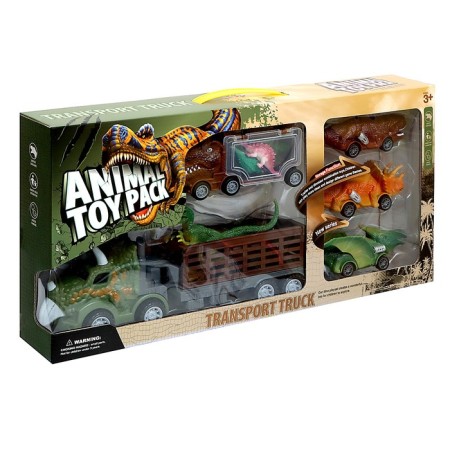 Dino gaming set includes 2 trucks and dinosaurs-23