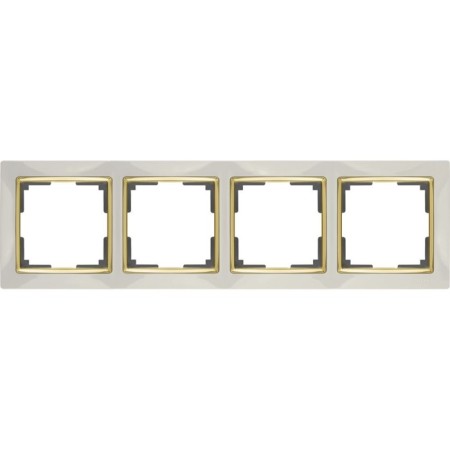 Frame for 4 posts WL03-FRAME-04-VORY-GD, Color Gold, ivory