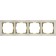 Frame for 4 posts WL03-FRAME-04-VORY-GD, Color Gold, ivory