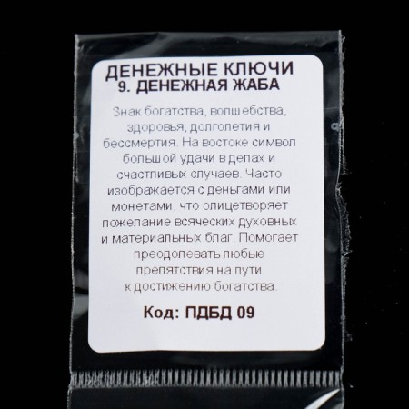 Брелок "Лягушка богатства", мед. сталь-1