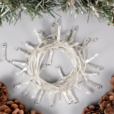 Garland "thread" 4 m, IP20, transparent thread, 40 LED, glow blue, 2 modes, AAH3-1