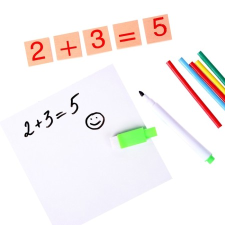 A set for studying an account, sticks, dies, a board and a marker in a set-4