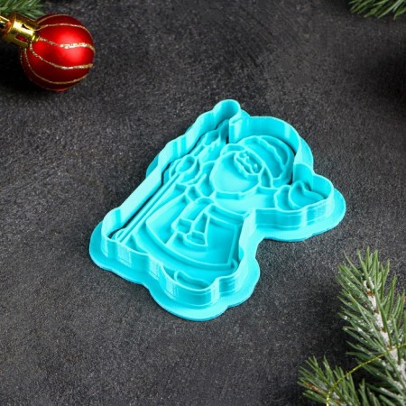 Books Form "Santa Claus", 9 × 7 cm, deforestation, stamp, blue color-2