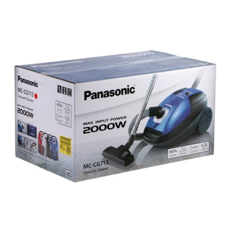 Vacuum cleaner Panasonic MC-CG713R, bag, 2000 watts, 6 l, 65 dB, cord 5 m, red-15