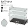 Desktop window, 2 shelves, 600 × 300 × 500, chipboard, glass color gray