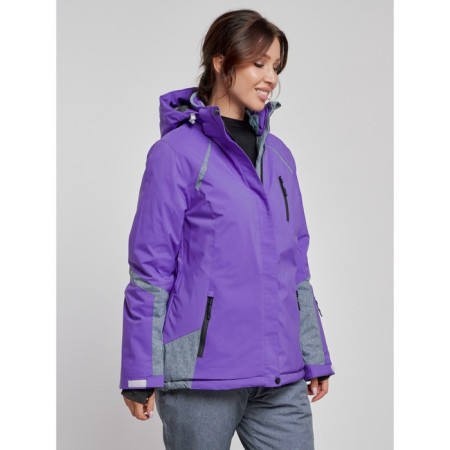 Ski jacket female winter, size 48, purple color-1