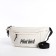 Bag on one shoulder with zipper, 2 outer pockets, milk color