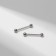 Piercing in the eyebrow “bar” classic, l = 15 mm, d = 3 mm, pair, color silver