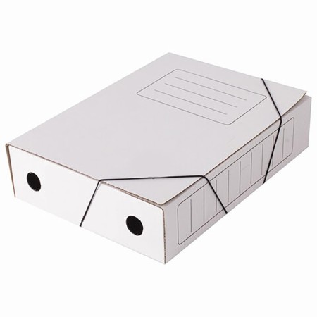 Archive folder on gum Calligrata, microhofrocard, 100 mm, white, up to 900 liters-4