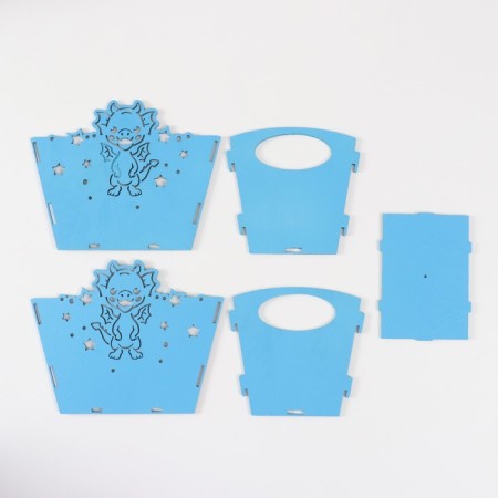 Dragnesh-jacket "Dragon" blue 18x12x14.5 cm (set of 5 parts)-4