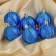 Set of balls plastic D-5 cm, 6 pcs "wave" blue