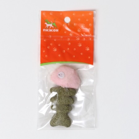 A toy for cats from pressed cat mint "Fish", 7 cm-4