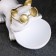 Buldog candidate stand white 16x27cm