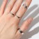 Ring set 5 pieces "grace", size mix, color silver