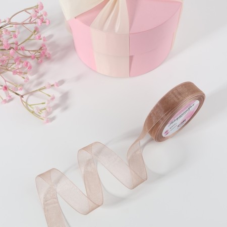 Kapron tape, 20 mm, 20 ± 1 m, beige color No. 160-1
