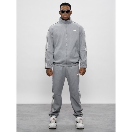 Male tracksuit, size 56, gray color-3
