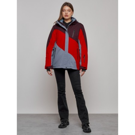 Ski jacket female, size 52, red color-12