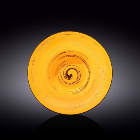Deep plate Wilmax England Spiral, D = 25.5 cm, 1.5 l, yellow color