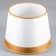 Lampshade e27 white-gold 26x26x20 cm