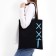 Shoper with tape, black color, 35 x 1 x 40 cm