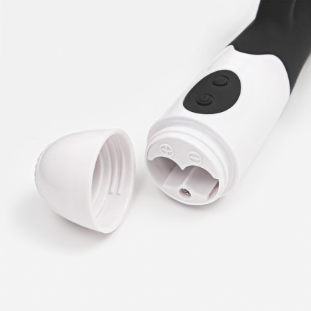 Vibrator - "wow" rabbit, clitoris stimulator and dots G, IP67, black-2