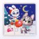 New Year's derving puzzles "New Year! Bunny and cat "