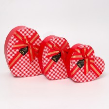 A set of boxes 3 in 1 heart 22*20*9/19*17*7.5/16*13.5*6 cm