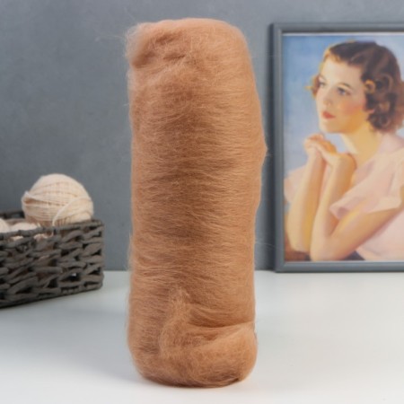 Fasting wool "cardoches" 100% half -toned wool 100g (005 beige)-1