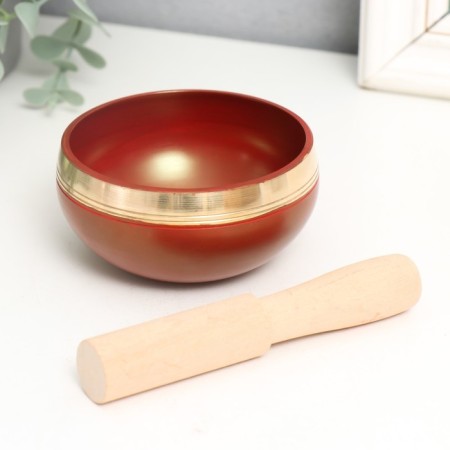 Singing bowl metal "red" with a resonator d = 8 cm